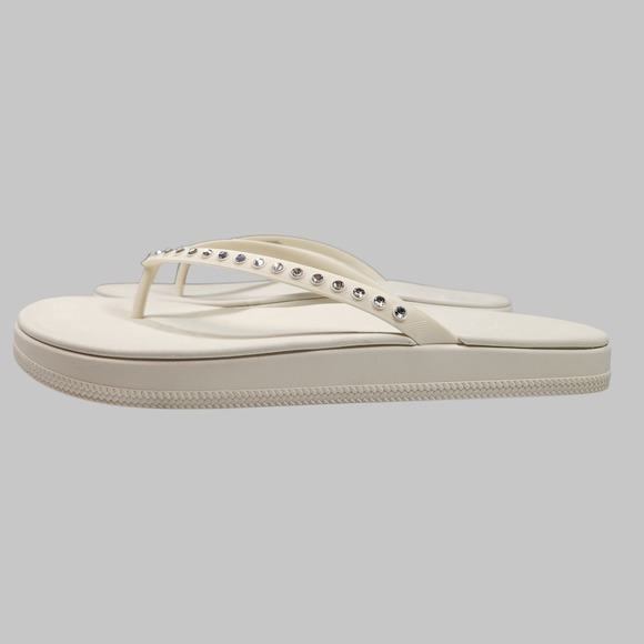 Sanuk NWOT Funshine Gem Crystal Coral Studded Women's Sandals Flip Flop Size 10 - Picture 3 of 7